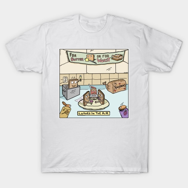 Loaves In The Air T-Shirt by Nick Navatta